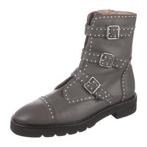 Stuart Weitzman Leather Combat Boots